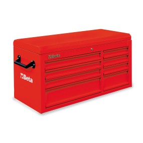 C38 TR-CAB 8 DRAWERS + TOP CHEST RED