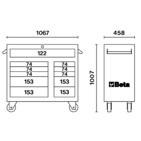 Cassettiera mobile con 11 cassetti - Beta C38