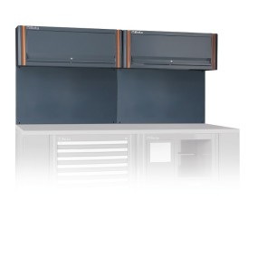 Painel de ferramentas com 2 armários suspensos, para combinar com mobiliário de oficina - Beta C55/2PM