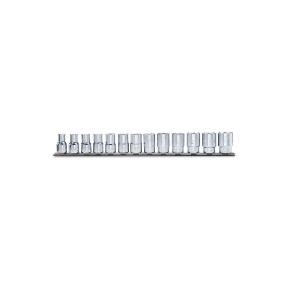 Serie di 13 chiavi a bussola a mano bocca poligonale (art. 910AS) su supporto - Beta 910AS/SB13