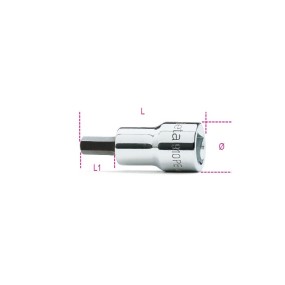 3/8"-os imbusz-dugókulcs, krómozott, fekete heggyel - Beta 910PE