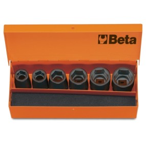 Komplet 6-ciu nasadek udarowych w pudełku metalowym - Beta 720/C6