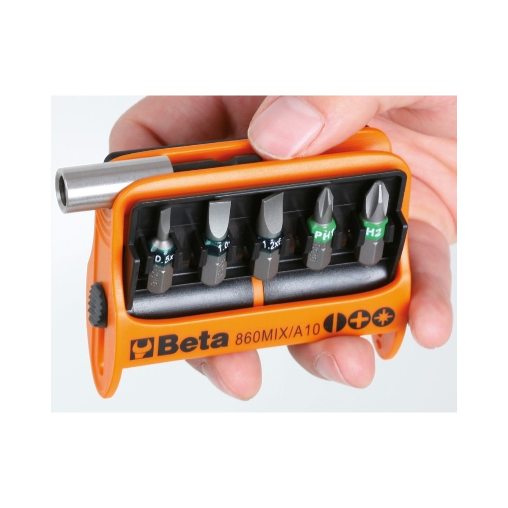Serie di 10 inserti con portainserti magnetico in astuccio tascabile - Beta 860MIX/A10