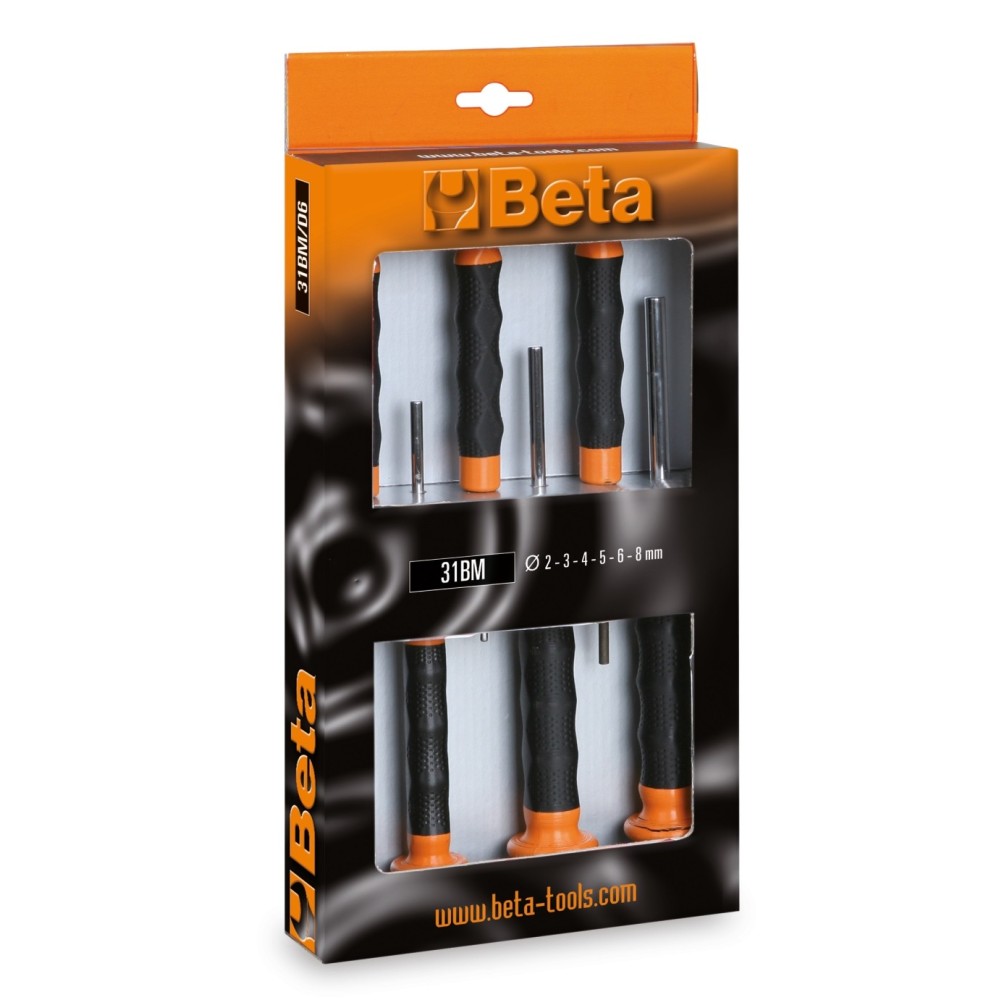 Set of 6 pin punches with handles - Beta 31BM/D6
