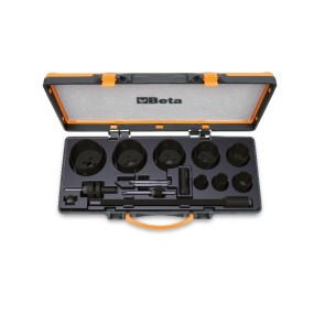 Assortment of holesaws and accessories for electricians, in metal case - Beta 450/C15