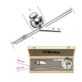 Winkelmesser, Luxusausführung, aus rostfreiem Stahl - Beta 1678/C3