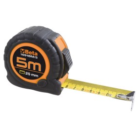 Measuring tapes shock-resistant bimaterial ABS casings, steel tapes, precision class: II - Beta 1691BM