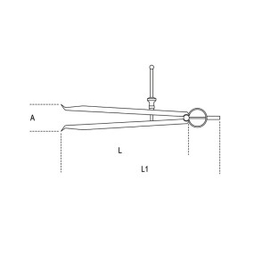 Циркули разметочные, усиленная сталь, прямые стержни - Beta 1680C