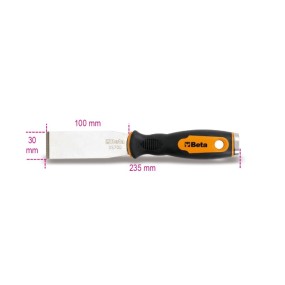 Straight putty knife scraper - Beta 1479RB/1