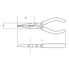 Flachzangen mit geraden Backen, extralang, innengeriffelt, funkenfrei - Beta 1162BA