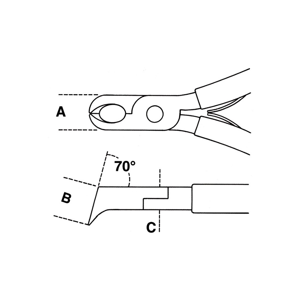 Tronchese per elettronica a taglienti obliqui rasi e spellafilo impugnatura bimateriale - Beta 1191BM/L