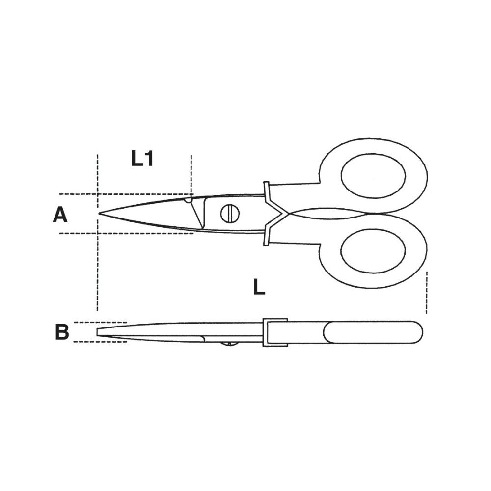 Nożyczki dla elektryków z funkcją rozwiercania, w futerale - Beta 1128BSX