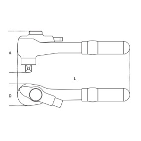 Cliquet réversible carré mâle 1/2" - Beta 920MQ/55A