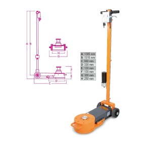 Macaco pneumático, 60-30-15 t - Beta 3067/60-15T