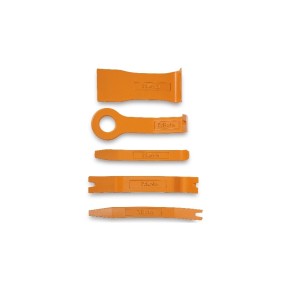 Kit de 5 spatules d’extraction de clips pour carrossiers en nylon - Beta 1479N/S5