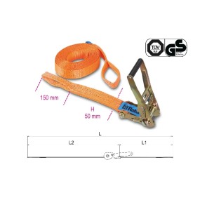 Системы анкеровки с двумя кольцами, натяжной храповик, лента из высокопрочного полиэстера (PES), LC 2000 кг - Beta 8182A