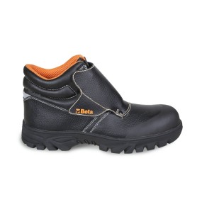 черные кожаные ботинки сварщика со шнуровкой, водонепроницаемые, быстросъемные, с передней защитной накладкой, с застежкой на