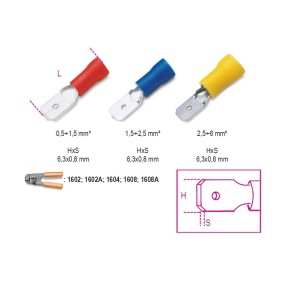 Terminali preisolati rapidi maschio - BMGroup 1620-M