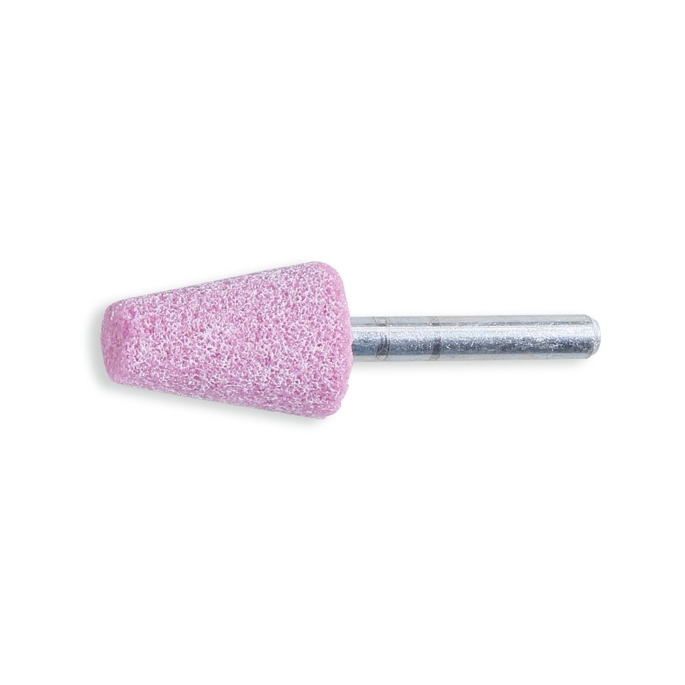 Mole abrasive con gambo Granuli abrasivi di corindone rosa con legante ceramico Forma trapezoidale - BetaABRASIVES 11107