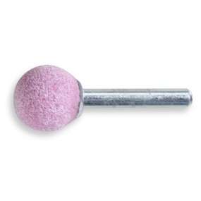 Mole abrasive con gambo Granuli abrasivi di corindone rosa con legante ceramico Forma sferica - BetaABRASIVES 11131