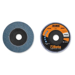 Dischi lamellari con tela abrasiva allo zirconio Supporto in plastica e lamella singola  - BetaABRASIVES 11200B