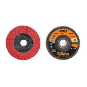 Dischi lamellari con tela abrasiva ceramicata Supporto in fibra di vetro e lamella singola - BetaABRASIVES 11248B