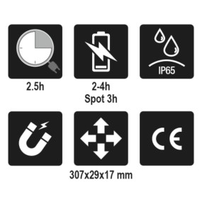 Lampada sottile a 3 LED snodata ricaricabile - Beta 1838SLIM