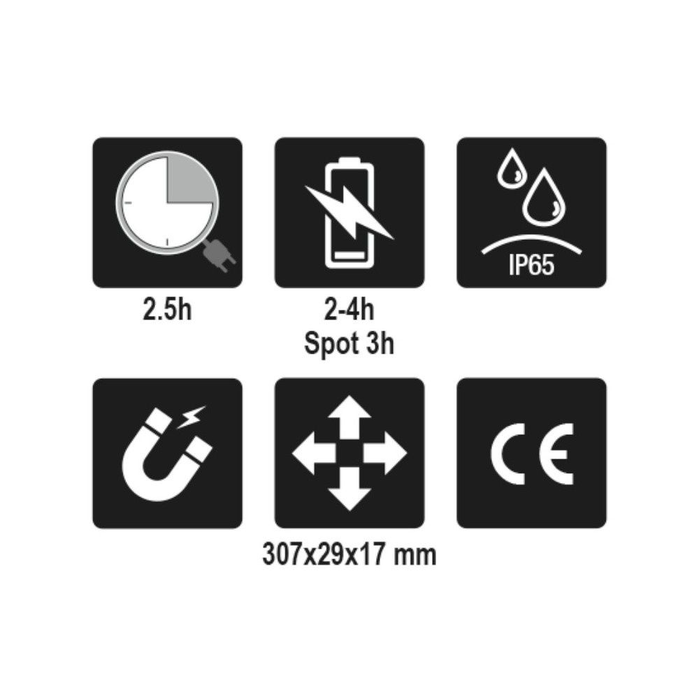 Lampada sottile a 3 LED snodata ricaricabile - Beta 1838SLIM