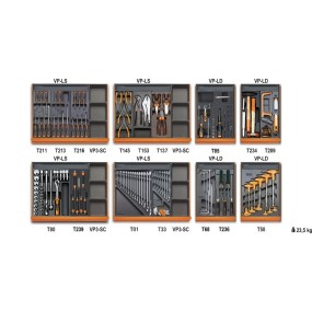 Набор универсальный из 210 инструментов в термоформованных ложементах из АБС-пластика - Beta 5938U/2T