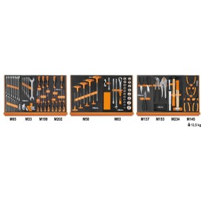 Assortment of 91 tools for universal use in EVA foam trays - Beta 5904VU/1M