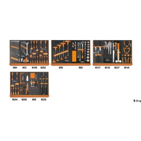 Composition de 151 outils pour la maintenance générale en plateaux mousse compacte - Beta 5904VU/2M