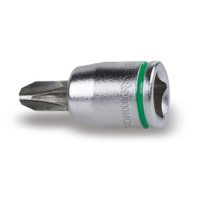 Socket drivers for cross head Philips® screws, coloured, 1/4" female drive, chrome-plated - burnished inserts - Beta 900MC/PH