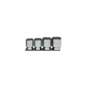 Set of gear lock sockets, 1/2" female drive, for hexagon screws, chrome-plated - Beta 920U/SB4