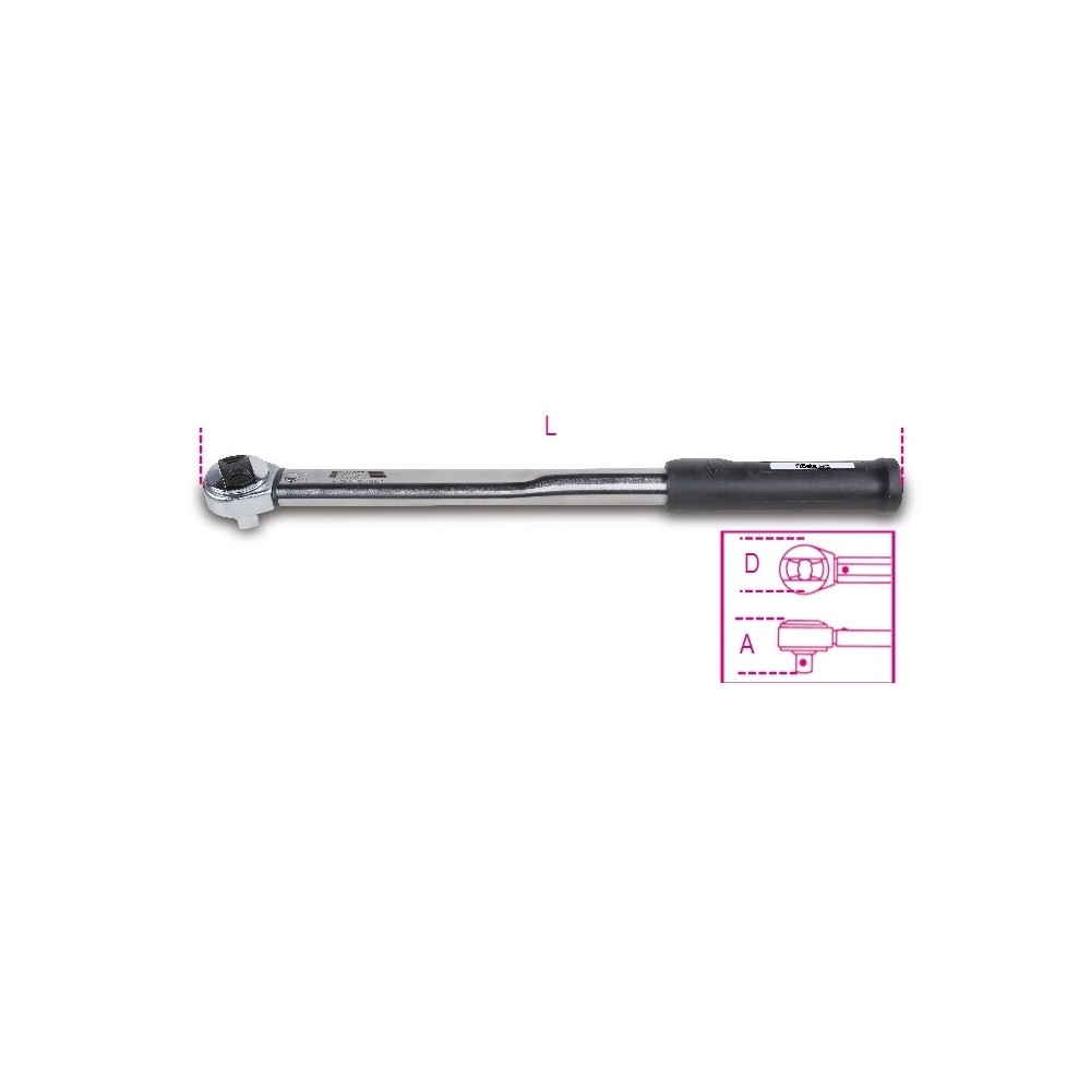 Click-type torque wrench, ungraduated, for right-hand tightening, torque accuracy: ± 4% (for use with items 680/40 - 682) - Beta
