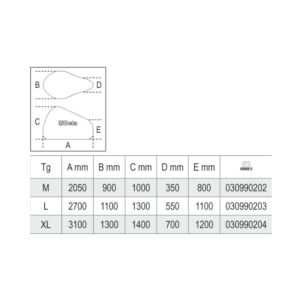 Funda para cubrir motos en interiores en tejido elastizado - Beta Utensili 3099T