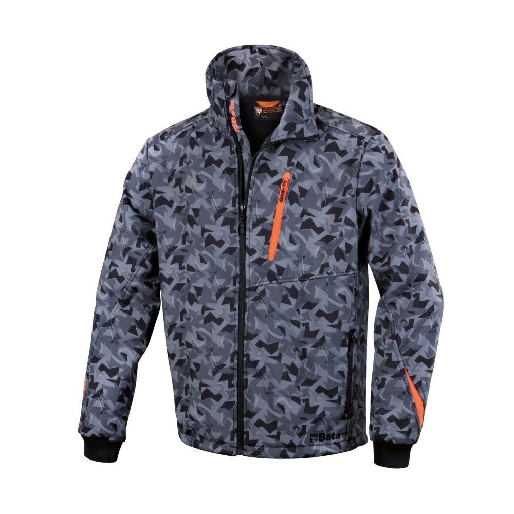 Softshell-Jacke - Camouflage/Grau - Beta Utensili 7658CM