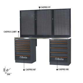 Kombi-Werkbänke für Werkstatteinrichtung C45PRO - Beta C45PRO BPX-2,0