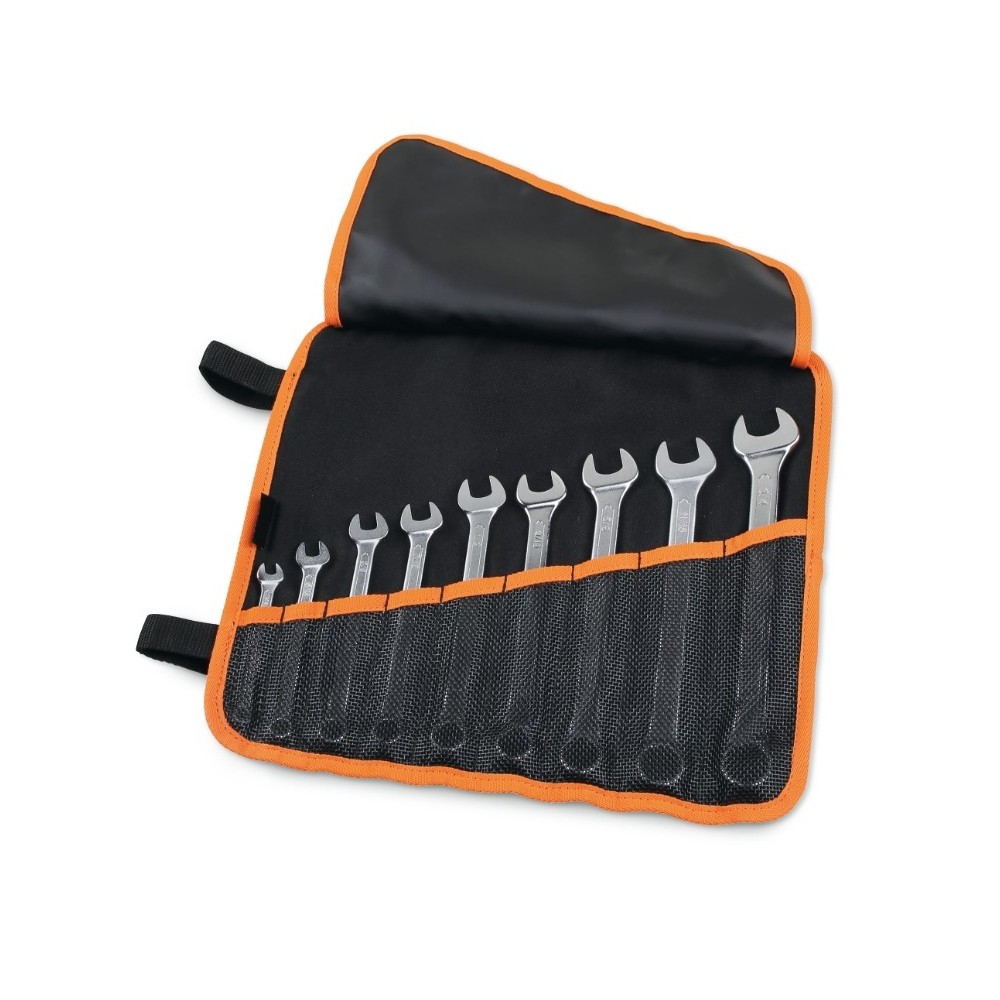 Set of 9 combination wrenches in roll-up wallet made of durable polyester - Beta