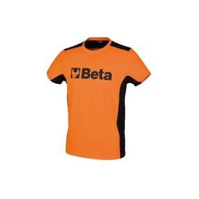 Майка Beta-March, 100% хлопок, 200 г/м2 оранжевая, с черными вставками - Beta