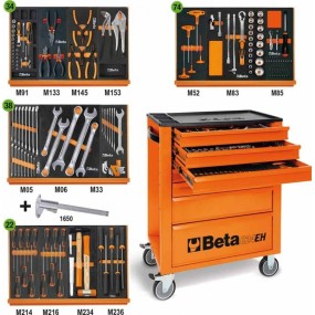  Beta Tools - C41H-W-Carro de herramientas con dos módulos  Blanco : Herramientas y Mejoras del Hogar