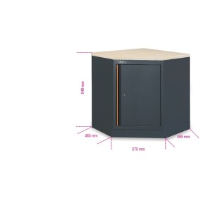 Módulo inferior angular para mobiliario de taller C45PRO - Beta C45PRO CAI/W