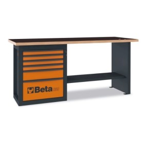 Stół warsztatowy "Endurance" z 1 szafką narzędziową z sześcioma szufladami - Beta C59A