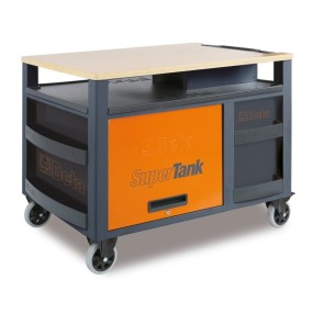 Carrello SuperTank con piano di lavoro in legno e 10 cassetti - Beta RSC28