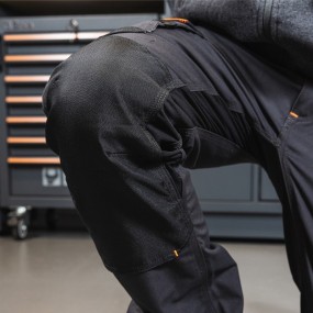 Pantalón de trabajo multibolsillos con elemento de tejido elástico, gris - Beta