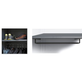Interior shelf for tool cabinet C45PRO AS1, with clothes rail - Beta C45PRO A1/RB600