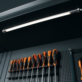 Aluminium profile with LED strip, for workshop equipment combination RSC50