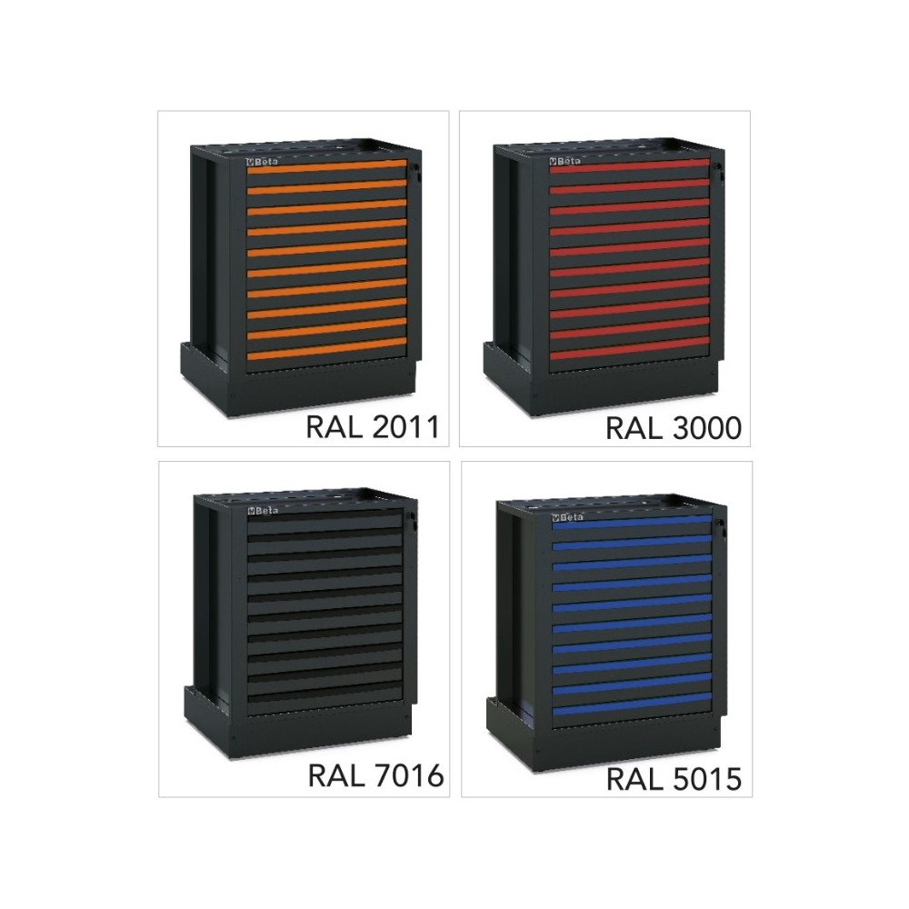 Κιτ 10 χρωματιστών μετώπων συρταριών για σύνθετο εξοπλισμού συνεργείου RSC50