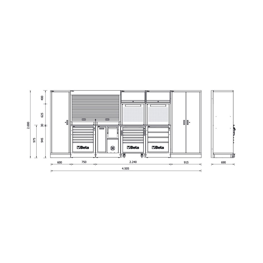 Combinación para mobiliario de taller RSC50 - Beta RSC50