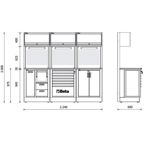 Combinazione arredo officina RSC50 - Beta RSC50 E