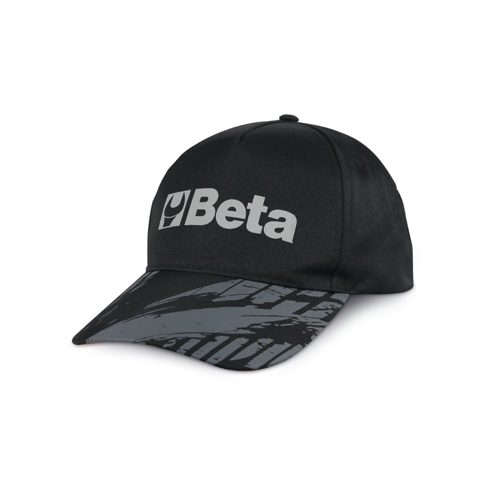 Cappellino Beta nero, design classico con visiera curva - Beta 7982N